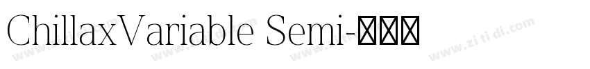 ChillaxVariable Semi字体转换